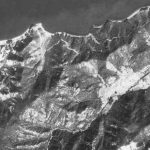 小豆島、石の産地の航空写真