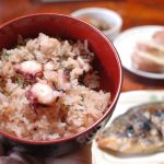 男木島 民宿さくらの桜色のたこ飯 Octopus rice of Sakura inn, Ogi island