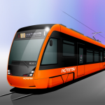 伊予鉄、オレンジ色の新型LRT導入