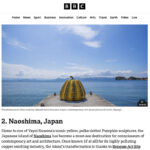 BBC「2025年の旅行先ベスト25」に直島が選ばれました! – Naoshima has been selected as one of the BBC’s ‘The 25 best places to travel in 2025’!