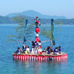【愛媛】九王龍神社の船上継ぎ獅子- [Ehime] The Shipboard Lion Dance at Kuō Ryū Shrine
