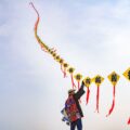 「タコ」ではなく「イカ」と呼ばれる津田の凧揚げ – Kite flying in Tsuda, known as ‘squid’ rather than ‘octopus’.